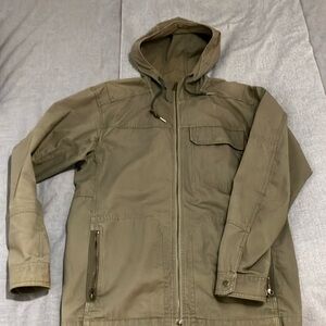 MEC spring fall organic cotton coat olive colour casual style
